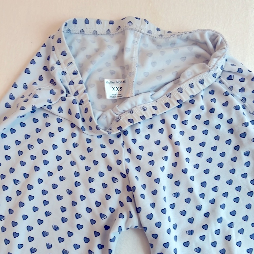 Roller Rabbit Hearts Pajamas (Blue) Womens Xxs Gem